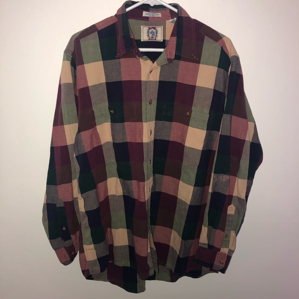 Vintage Sears Picnic Plaid Button Down Top